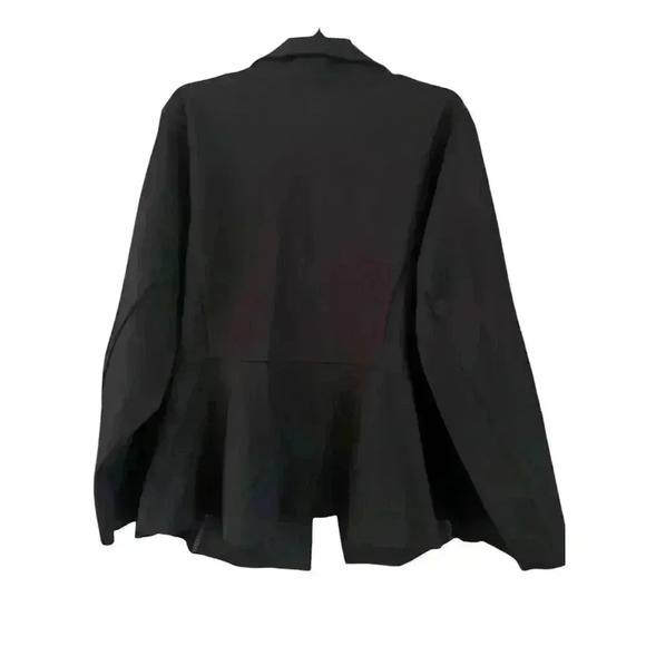 Studio by Torrid Womens Black Ponte Peplum Blazer Jacket Stretch Size 4 Career - Picture 4 of 6